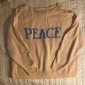 Anthropologie Cashmere Blue Peace Design